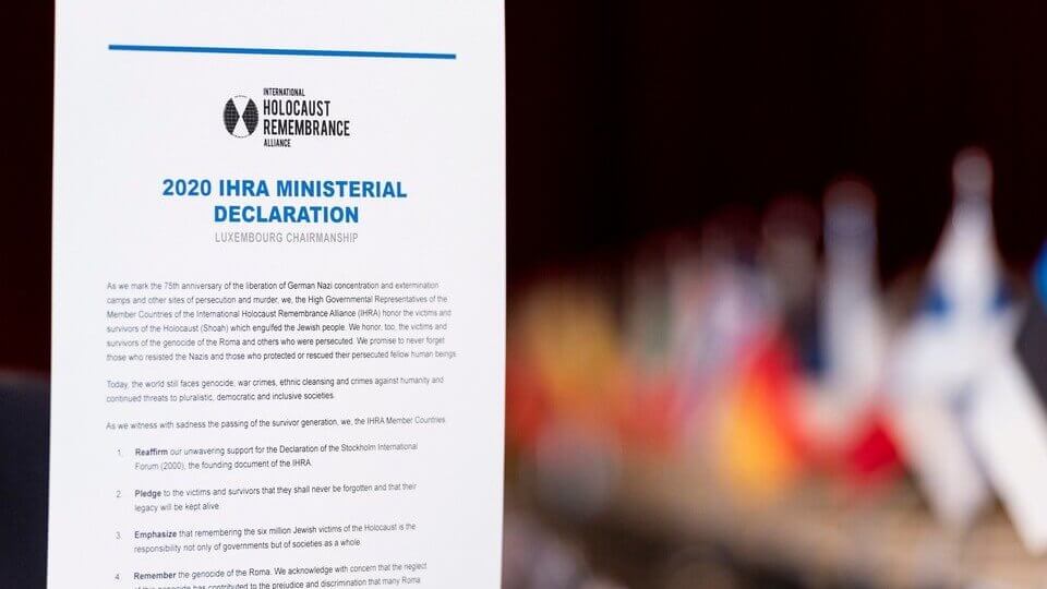 Press IHRA Ministerial Declaration Brussels